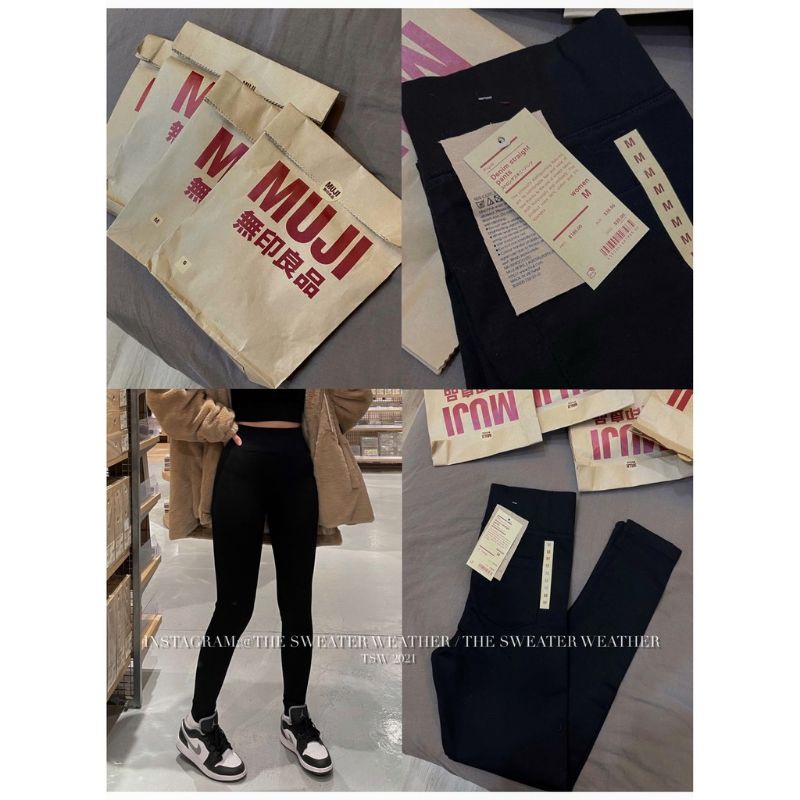Quần legging muji túi giấy chất xịn L1