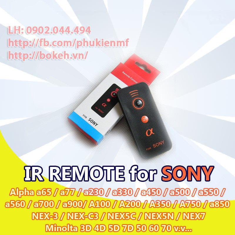 Remote điều khiển SONY for NEX 5/ NEX 7/ a450/ a500/ a550/ a700