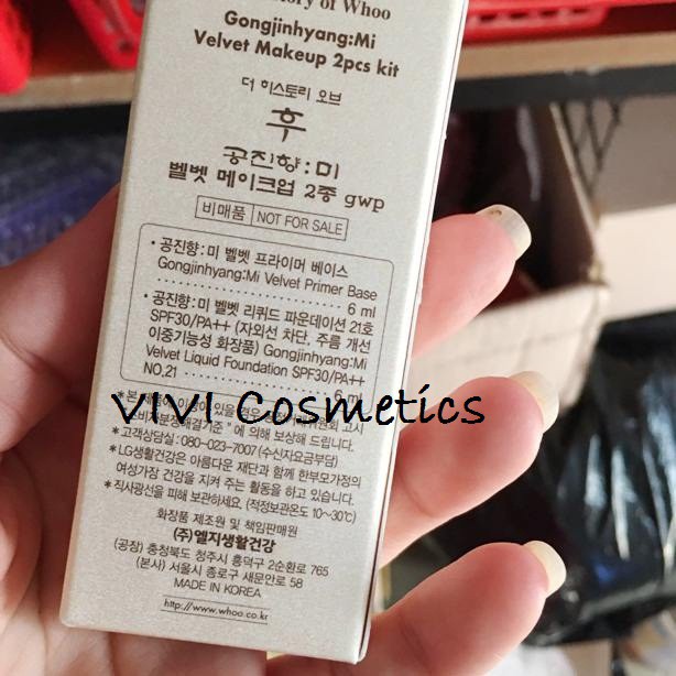 Bộ kit kem nền WHOO Gongjinhyang Mi Velvet Make Up 2pc Kit | BigBuy360 - bigbuy360.vn