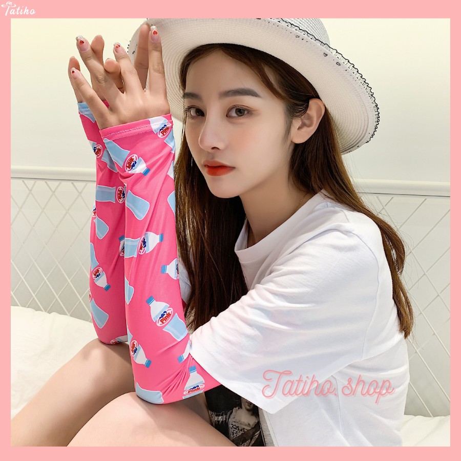 [Hàng Xịn, Giá Tốt] Găng Tay Xỏ Ngón Chống Nắng Tia UV Thoáng Khí Họa Tiết Dễ Thương Nhiều Màu - Mã OT001