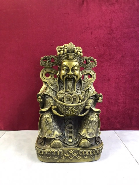 Tượng Thần Tài Vật Phẩm Phong Thuỷ Tài lộc Chiêu tài bằng đồng