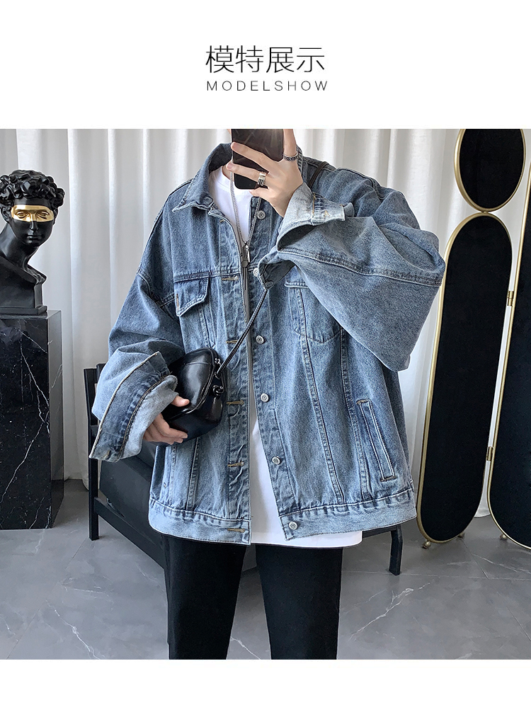 Áo Khoác Denim Thời Trang Xuân Thu Hàn Quốc Cho Nam | BigBuy360 - bigbuy360.vn