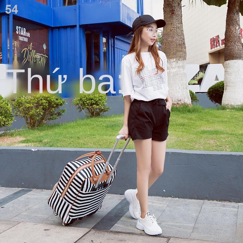 （Hộp kéo） Túi du lịch xe đẩy nữ cầm tay cự ly ngắn gọn nhẹ