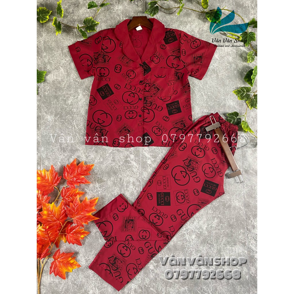 Pijama tay ngắn quần dài phối - ẢNH THẬT SHOP CHỤP