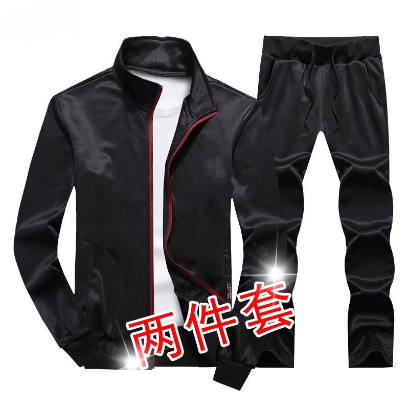 Bộ đồ 2 món gồm áo khoác tay dài và quần phong cách thể thao trẻ trung kiểu Hàn 2022 cho nam giới