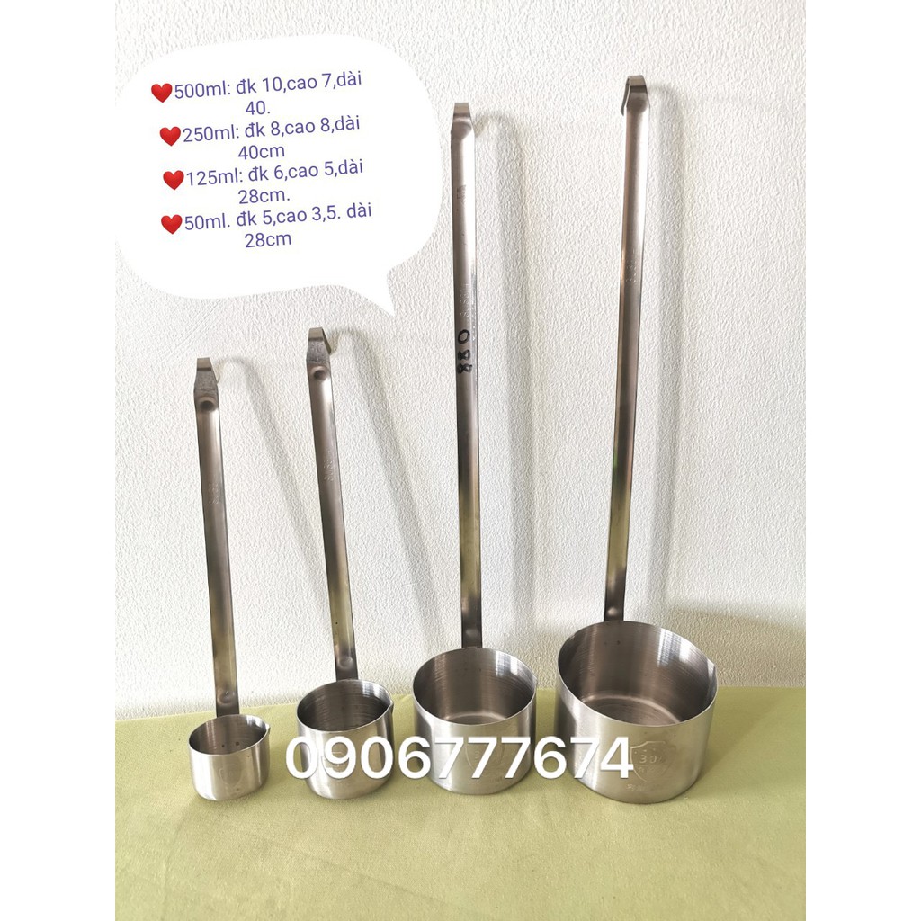 Gáo Inox 304 Múc Nước Đủ Size