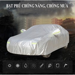 Bạt Phủ Xe Tráng Nhôm Cách Nhiệt Cao Cấp giúp bảo vệ xe của bạn khỏi nắng, mưa, gió bụi...