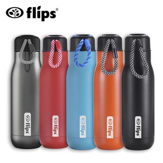 Image of Flips Ezygripz Vacuum Insulated Double Walled 304 Stainless Steel Bottle in 4 colours