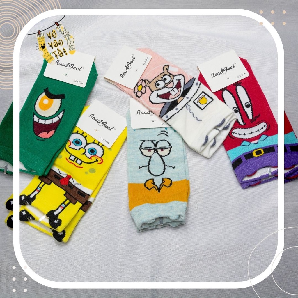 TẤT VỚ CỔ NGẮN HOẠT HÌNH BỌT BIỂN CAO CẤP