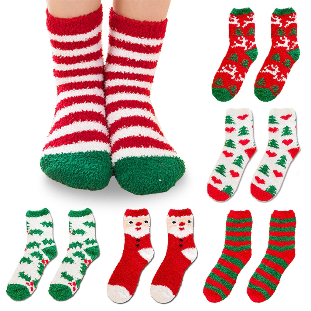 Ready Stock Kids Christmas Warm Slipper Socks Childrens Novelty Xmas Stocking Filler Gift
