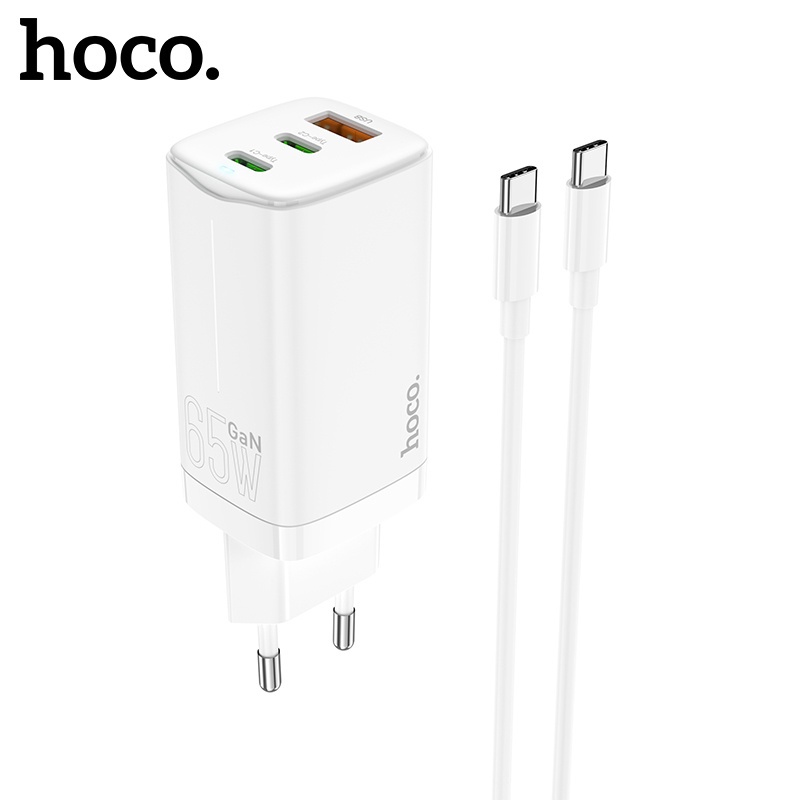 Bộ sạc/ Củ sạc nhanh HOCO. N16 65W USB C 4.0 3.0 Type C PD AFC dành cho Xiaomi 11 Samsung S22
