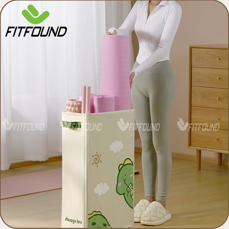 Giỏ Đựng Thảm Tập Yoga Dụng Cụ Tập Gym Pilates Thể Dục Gấp Gọn Có Bánh Xe Tiện Dụng