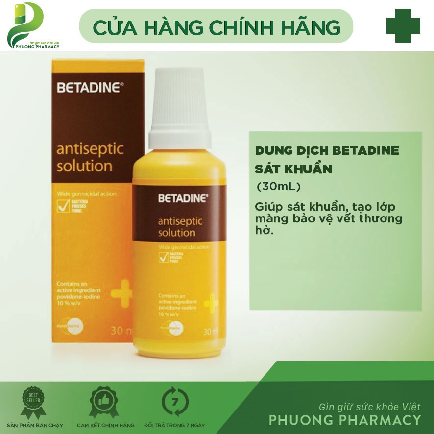 Dung Dịch Sát Khuẩn Betadine antiseptic solution 10% / Betadin