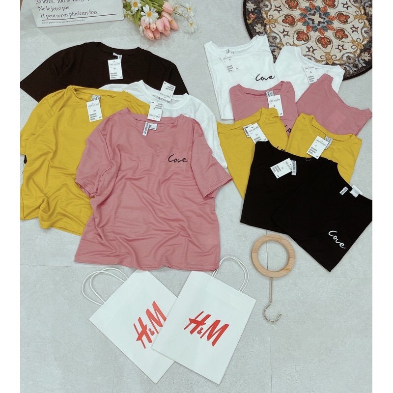 BÁN SỈ ÁO PHÔNG GIẤY CỔ TRÒN THÊU LOVE