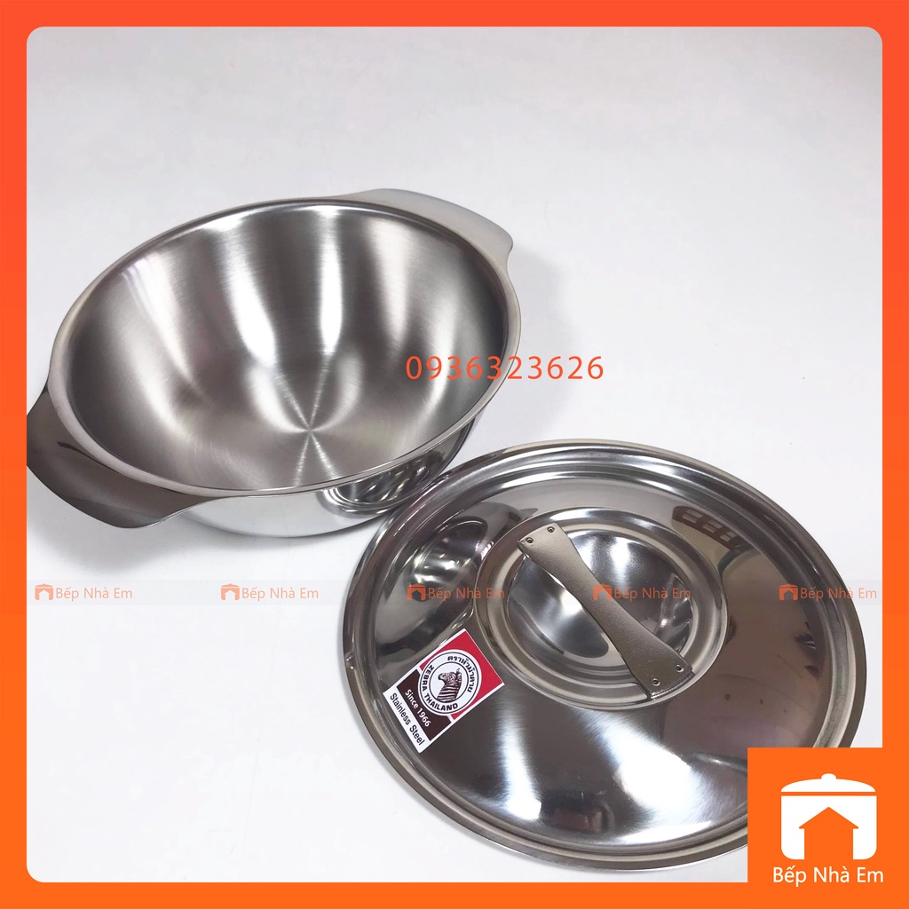 Thố Inox 304 ZEBRA Có Nắp, Quai Cầm Nhiều Kích Thước - Hàng Nhập Khẩu Thái Lan