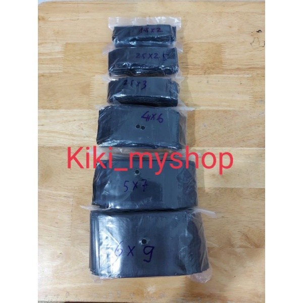 100c Túi zip mini MÀU ĐEN hai mặt nhiều size