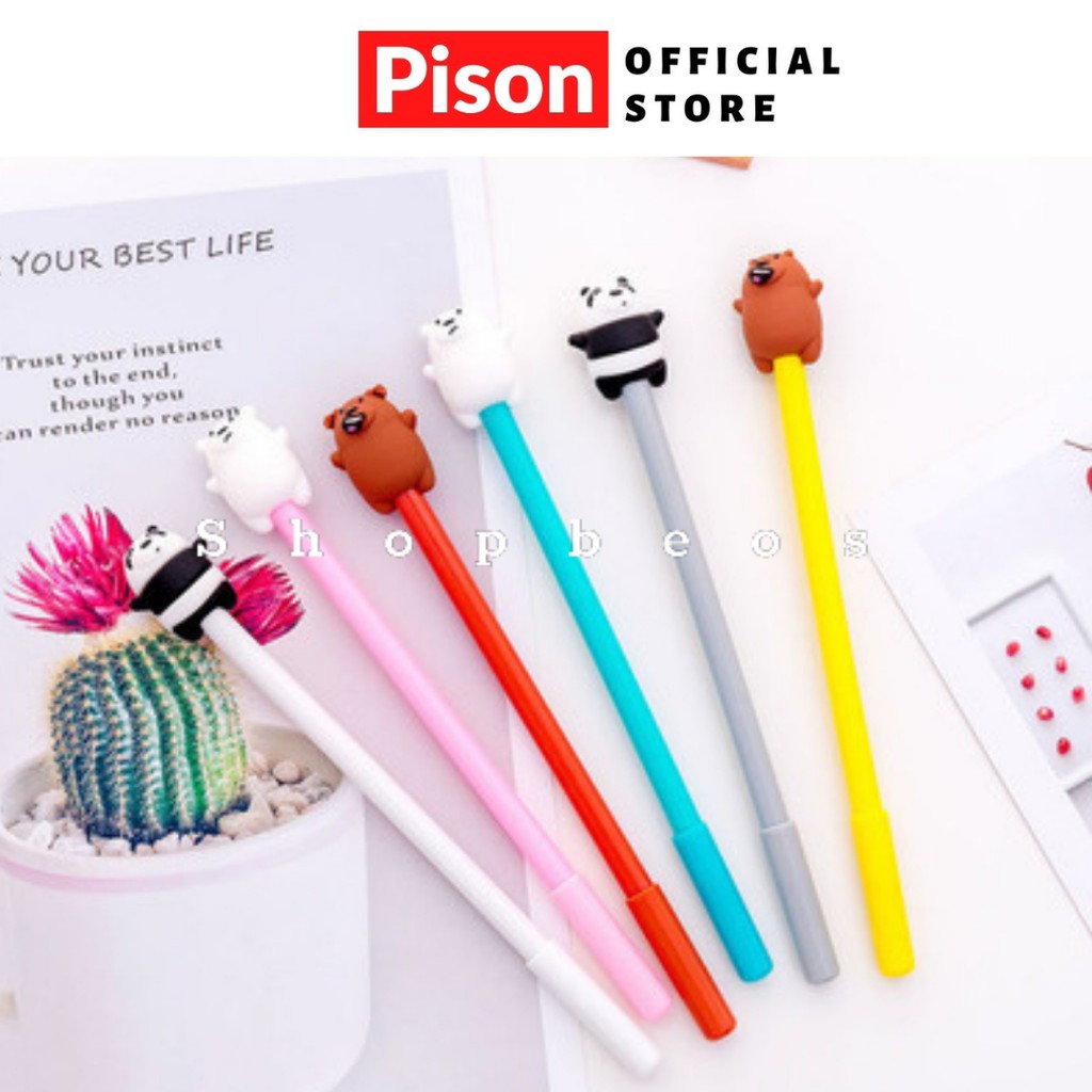Bút nước ba anh em gấu Pison - bút gấu mochi - SP0207