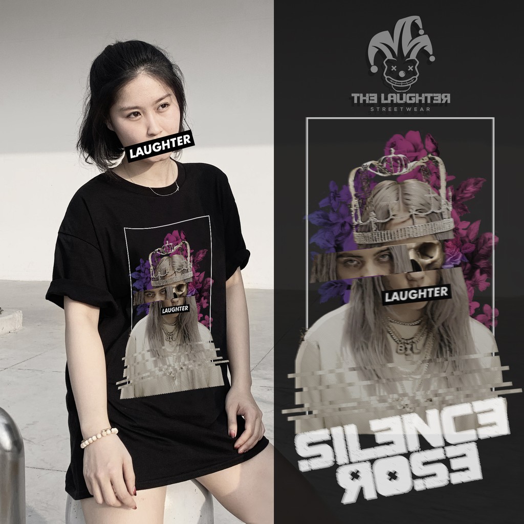 The Laughter - Áo Phông Silence Rose T Shirt - 100% Cotton