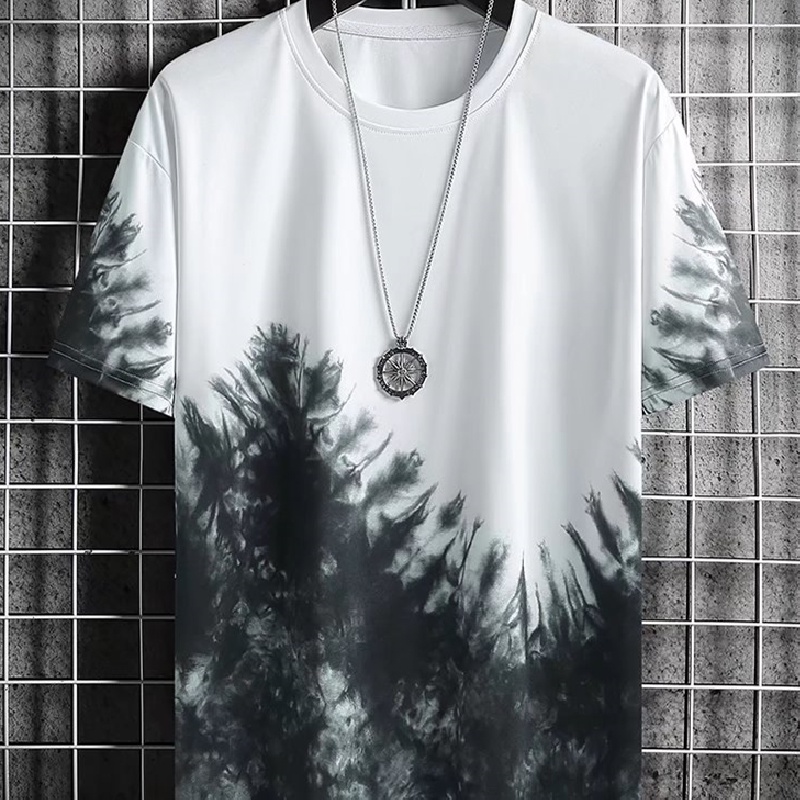 Bộ Đồ Thể Thao Áo Thun Tay Ngắn Dáng Rộng In Họa Tiết Thời Trang Mùa Hè Cho Nam Cỡ M-3XL