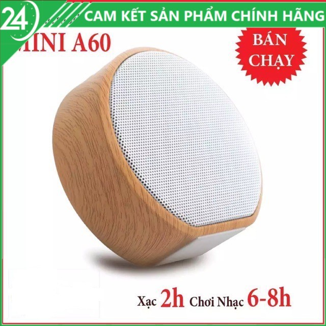 ( Bảo hành 12 tháng, lỗi 1 đổi 1) Loa bluetooth mini A60 màu gỗ , loa không dây , loa di động , loa vi tính