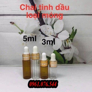 50 chai chiết, chai serum tinh dầu 3ml 5ml