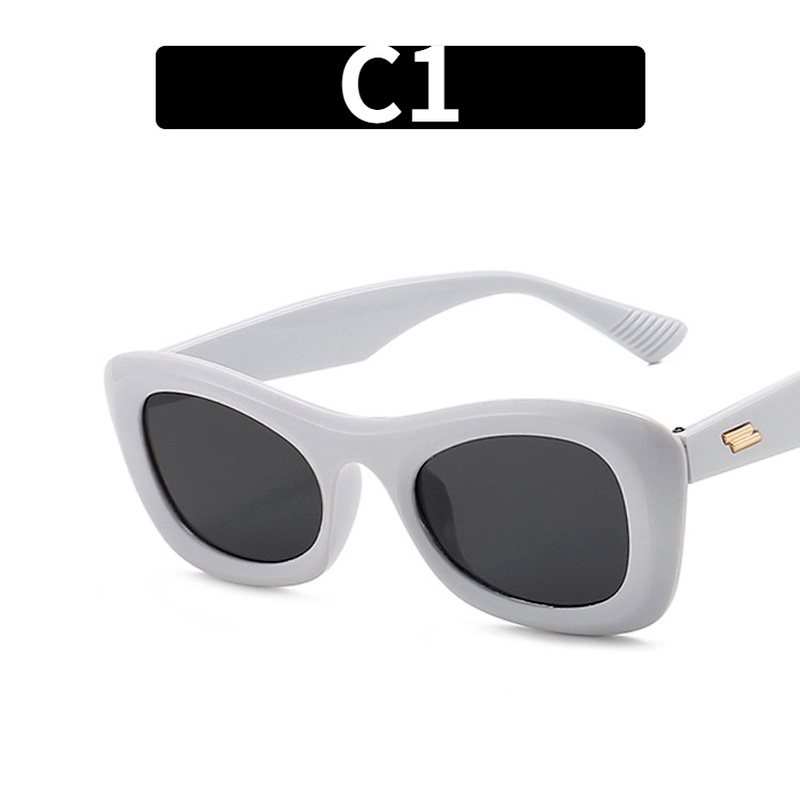 Kính mát gọng mắt mèo hình bầu dục cỡ lớn phong cách hip hop Âu Mỹ thời trang