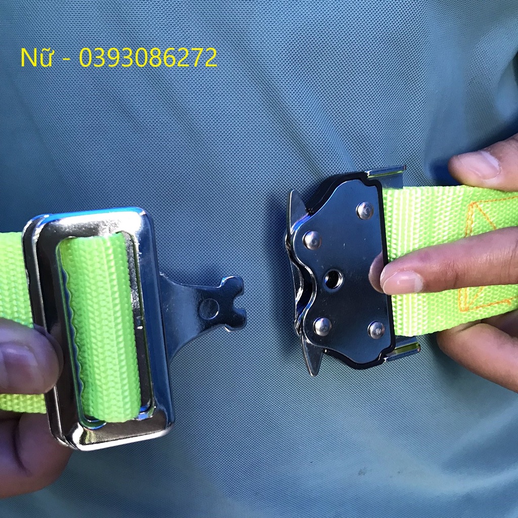 Dây đai an toàn lao động COV bán thân 1 móc nhôm khóa gài giảm sốc Hàn quốc hàng chính hãng