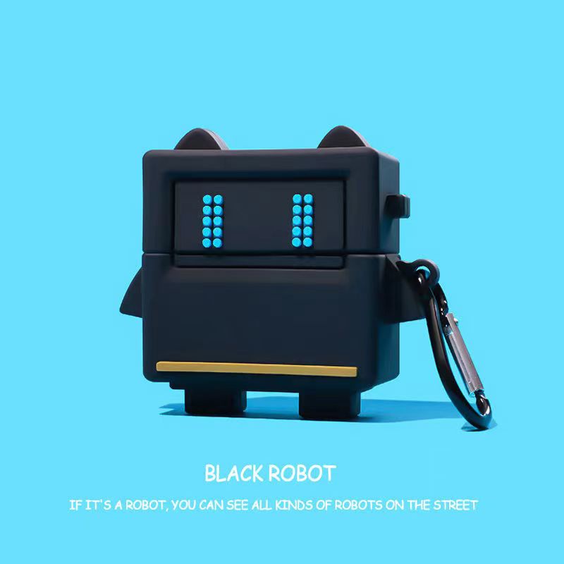 Vỏ Bảo Vệ Hộp Sạc Tai Nghe bluetooth Không Dây Airpods 3/1/2 pro Bằng Silicon Họa Tiết Hoạt Hình robot 3D Dễ Thương