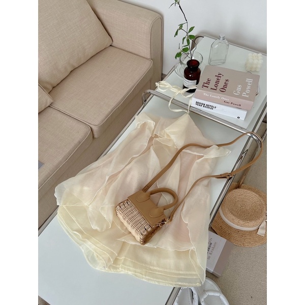 [NEW]SET TƠ ORGANZA CỔ YẾM BÈO NHÚN CÁCH ĐIỆU TIỂU THƯ