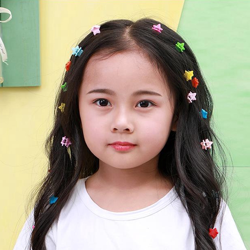 Hộp 15 kẹp tóc nhiều màu kiểu dáng đáng yêu cho bé gái