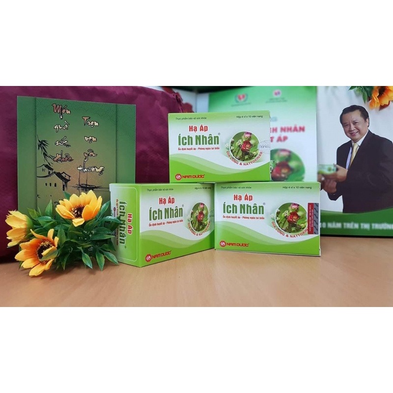 [Chính hãng] Hạ Áp Ích Nhân- Hỗ trợ giảm huyết áp, ngừa tai biến từ địa long, Nattokinase và thảo dược hộp 40 viên