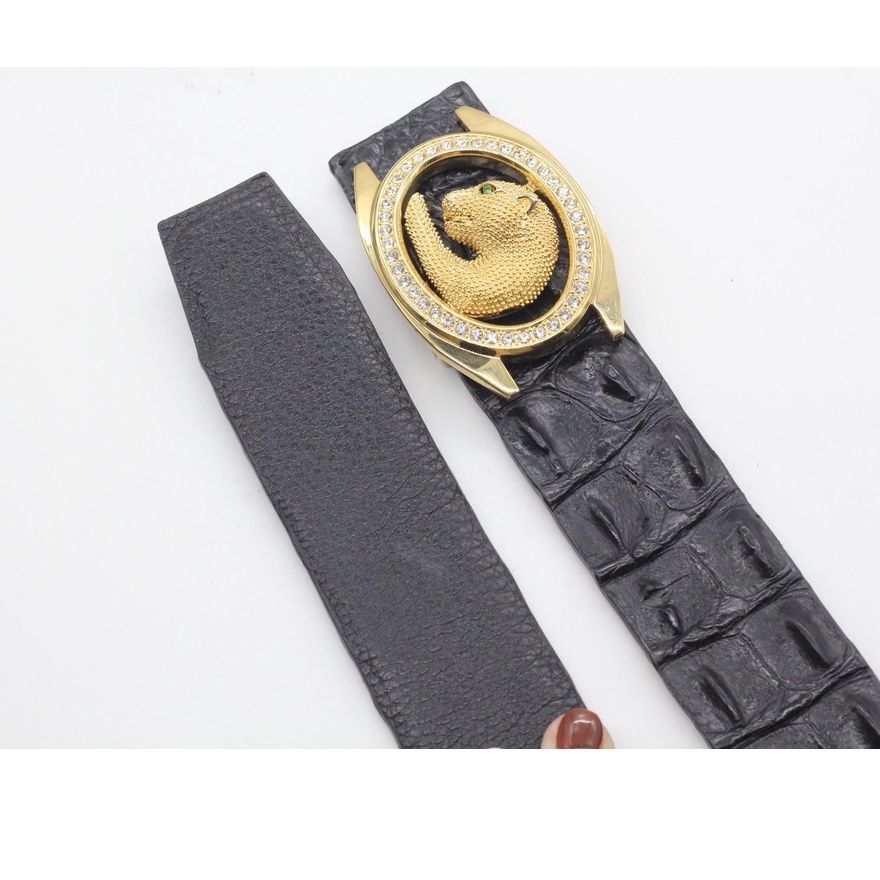 Bản Liền Không Nối, Dây Nịt Nam, Dây Thắt Lưng Gai Da Cá Sấu Bản 3.8cm Sản Phẩm Kèm Mặt Khóa Cao Cấp Bảo Hành 12 Tháng