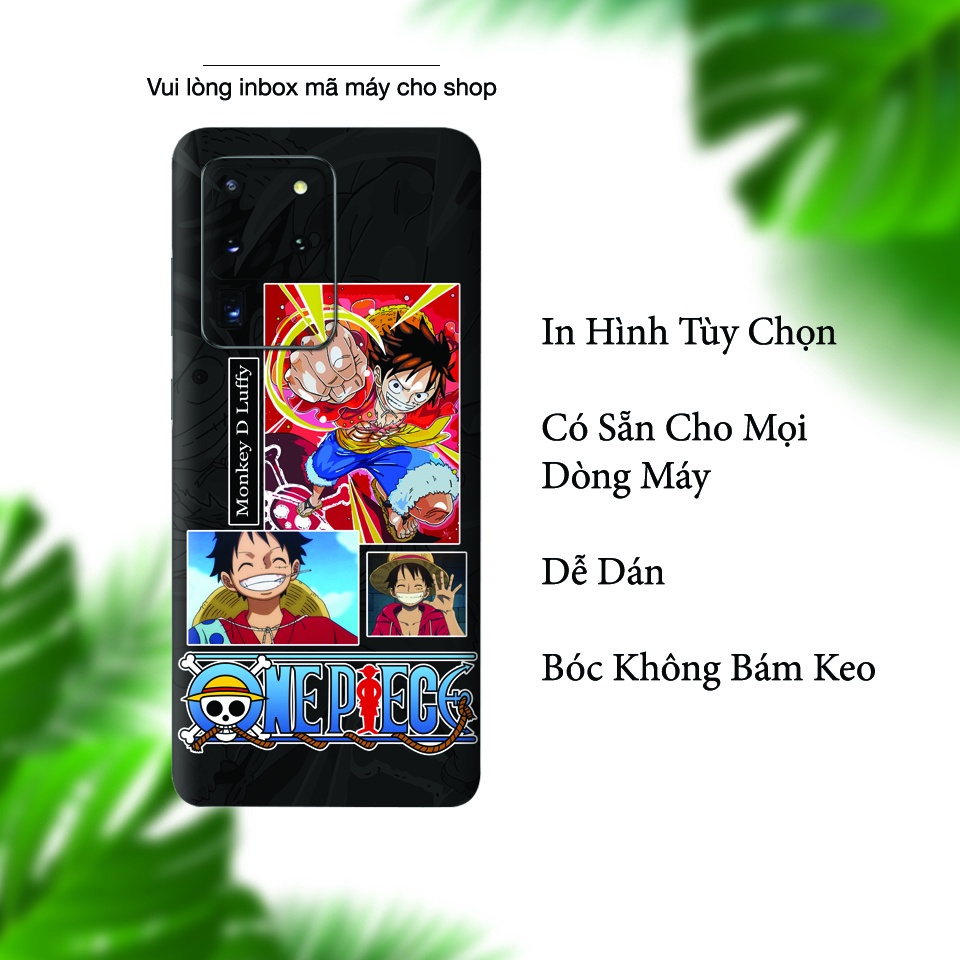 Miếng Dán Skin Điện Thoại In Hình Luffy 6 Cho Iphone 7/ 8/ X/ XS/ 11/ 11 Pro Max/ 12/ 12 Pro Max/ 13/ 13 pro max