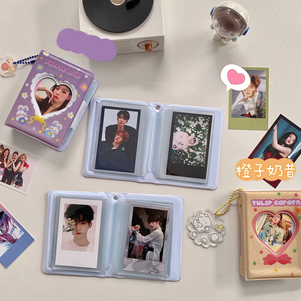 SABUY INS Album ảnh Polaroid 3 inch Bộ tổ chức thẻ Lomo hình ảnh dễ thương Sổ lưu niệm 40 Slots