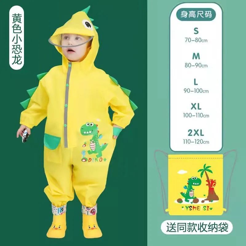 Bộ Áo Mưa Liền Quần Kiểu Hoạt Hình Dễ Thương Cho Bé