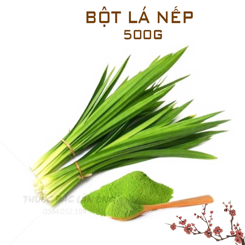 Bột lá nếp sấy lạnh nguyên chất 500g (Bột lá dứa,lá thơm)