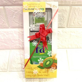 Hộp quà 2 món gồm 1 xà bông Fa và kem nén trắng da Matcha Lựu đỏ