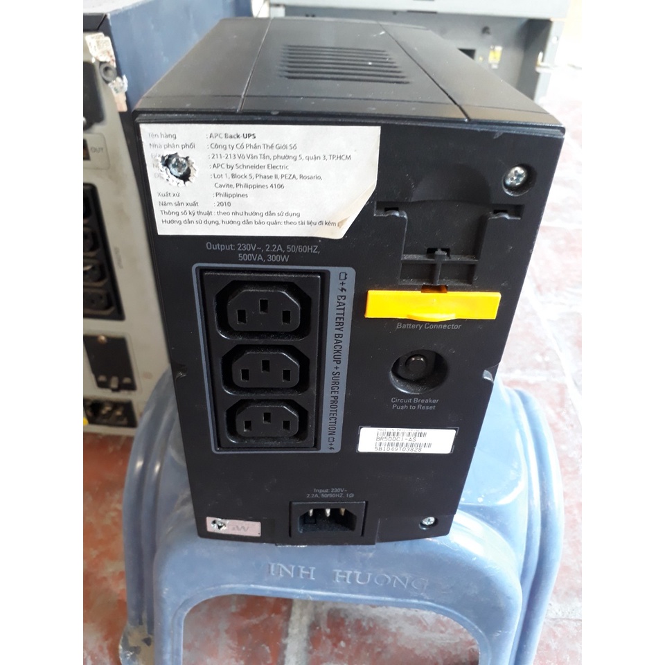Bộ lưu điện APC 500VA-300W. Chạy 12V. Chưa bao gồm ắc quy