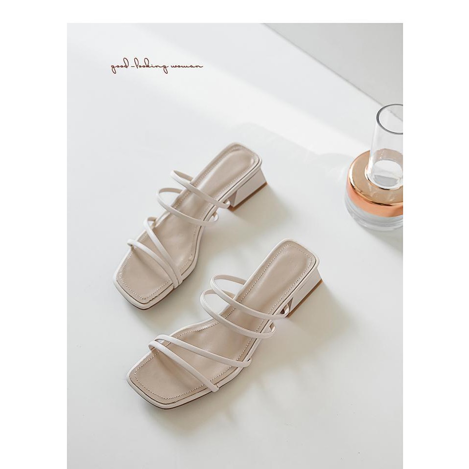 Giày cao gót nữ 3 cm đế bằng bền đẹp HEAKOS