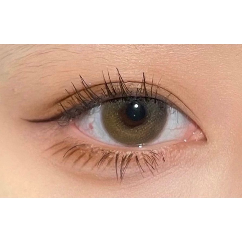 Kính Áp Tròng ST3798 Brown Nâu Tây Trăng Khuyết Size S Có 0-6 Độ Cận (Lens Nâu)