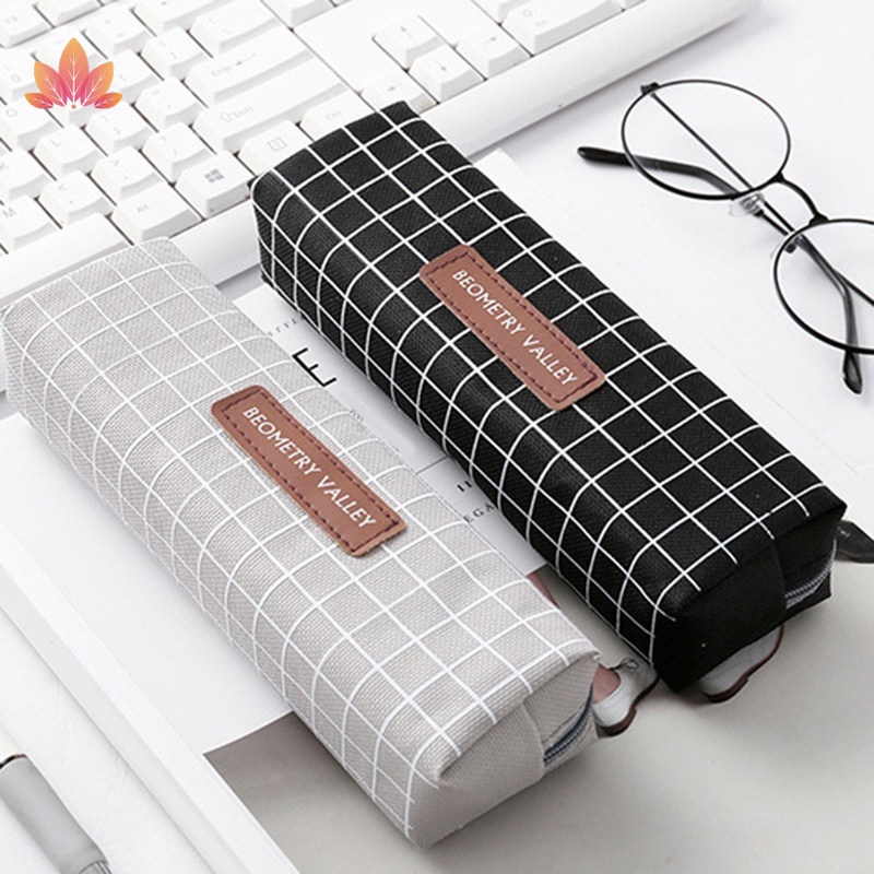 Túi đựng bút bằng vải canvas đa năng sức chứa lớn cho học sinh