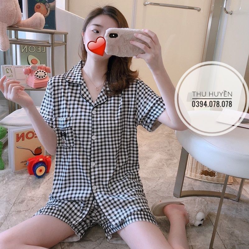 Bộ ngủ pyjama cộc tay mặc nhà hàng Quảng Châu