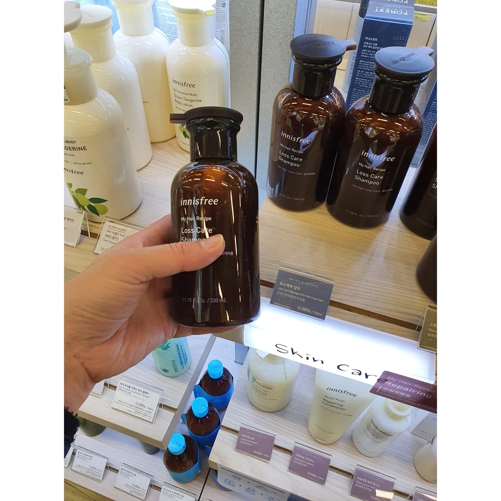 DẦU GỘI ĐẦU INNISFREE MY HAIR RECIPE LOSS CARE SHAMPOO - DẦU GỘI THẢO MỘC PHỤC HỒI TÓC + CHỐNG GÃY RỤNG