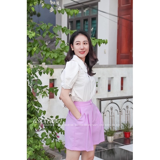 Quần shorts nữ  trơn  thời trang công sở 6SIX closet