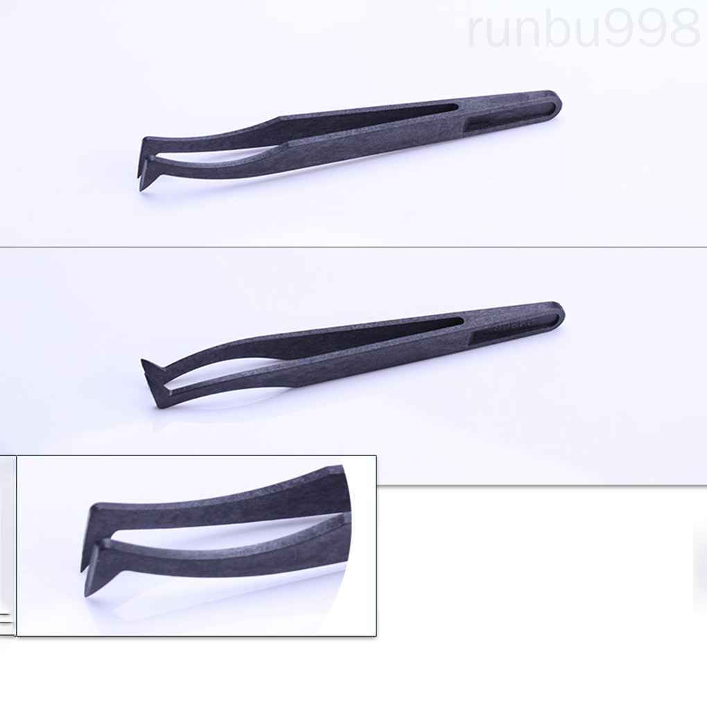 Set 6 Nhíp Nhựa Màu Đen Chống Tĩnh Điện Kích Thước 1 / 2 / 3 / 5 / 6 / 8 Each One Runbu998