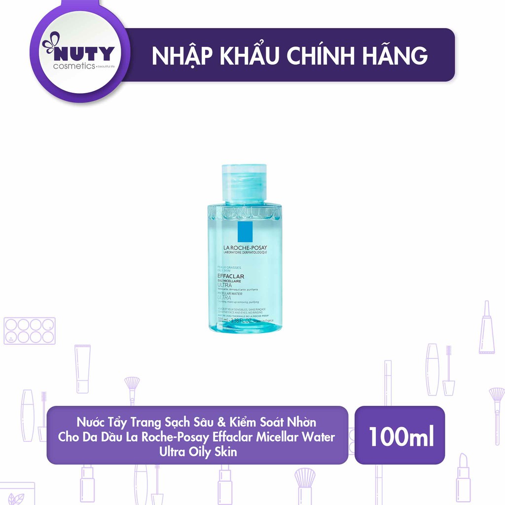 Nước Tẩy Trang Làm Sạch Sâu & Kiểm Soát Bã Nhờn Cho Da Dầu Nhạy Cảm La Roche-Posay Micellar Water Ultra Oily Skin (100ml