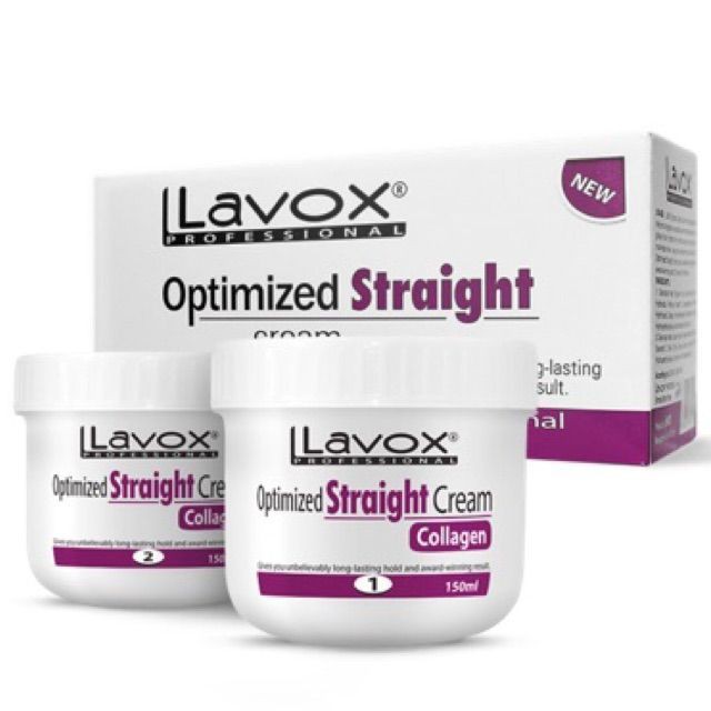 Thuốc duỗi tóc Lavox tím siêu tóc Collagen 150mlx2
