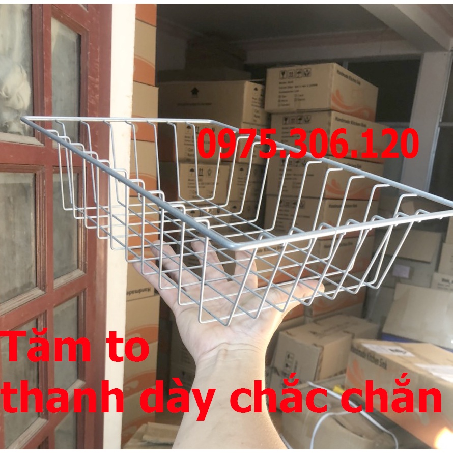 Rổ Đa Năng đựng bát đĩa hoa quả thực phẩm, rổ rộng to chắc chắn gác lên bồn rửa chén, rổ lưới đen và trắng