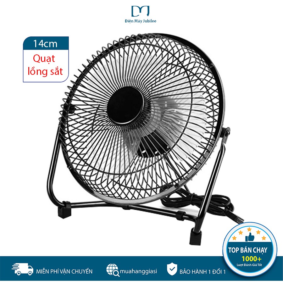 Quạt để bàn mini ❤️cổng USB❤️ lồng sắt để bàn làm việc và giường trẻ em tiện lợi - BẢO HÀNH 1 ĐỔI 1