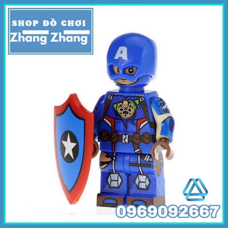 Đồ chơi Xếp hình Đội trưởng Mỹ Captain America Hydra Minifigures Kopf KF6033 KF433